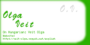 olga veit business card